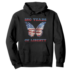 Patriotic Butterfly Hoodie 250 Years Of Liberty TS12 Black Print Your Wear