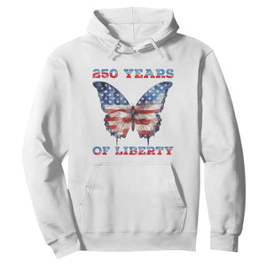 Patriotic Butterfly Hoodie 250 Years Of Liberty TS12 White Print Your Wear