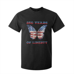 Patriotic Butterfly T Shirt For Kid 250 Years Of Liberty TS12 Black Print Your Wear