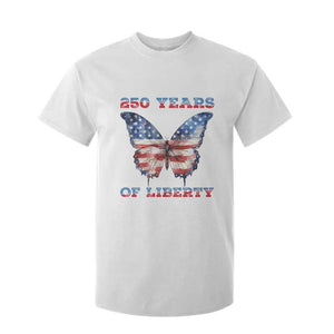 Patriotic Butterfly T Shirt For Kid 250 Years Of Liberty TS12 White Print Your Wear