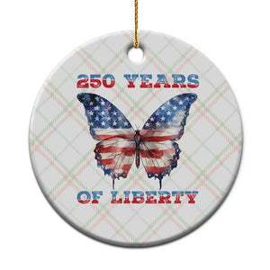 Patriotic Butterfly Ceramic Ornament 250 Years Of Liberty TS12 1pc Christmas Plaid Print Your Wear