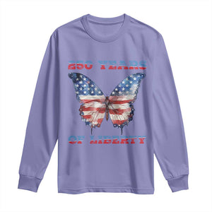 Patriotic Butterfly Long Sleeve Shirt 250 Years Of Liberty TS12 Violet Print Your Wear