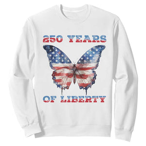 Patriotic Butterfly Sweatshirt 250 Years Of Liberty TS12 White Print Your Wear