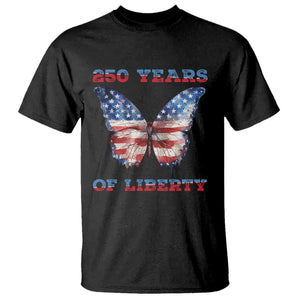 Patriotic Butterfly T Shirt 250 Years Of Liberty TS12 Black Print Your Wear