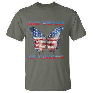 Patriotic Butterfly T Shirt 250 Years Of Liberty TS12 Military Green Print Your Wear