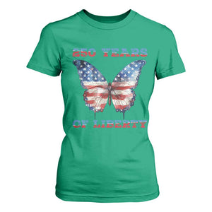 Patriotic Butterfly T Shirt For Women 250 Years Of Liberty TS12 Irish Green Print Your Wear