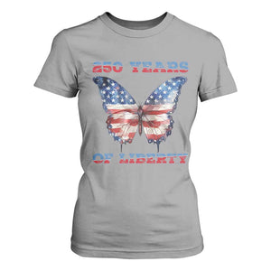 Patriotic Butterfly T Shirt For Women 250 Years Of Liberty TS12 Sport Gray Print Your Wear