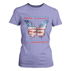 Patriotic Butterfly T Shirt For Women 250 Years Of Liberty TS12 Violet Print Your Wear