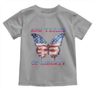 Patriotic Butterfly Toddler T Shirt 250 Years Of Liberty TS12 Sport Gray Print Your Wear
