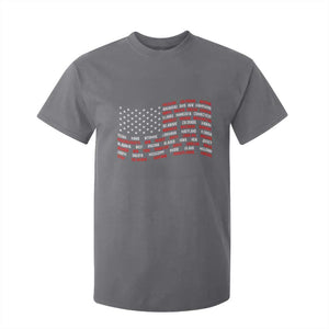 Vintage American Flag 50 States T Shirt For Kid Patriotic Gift TS12 Charcoal Print Your Wear