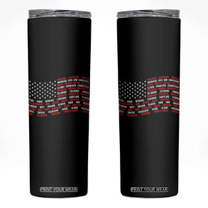 Vintage American Flag 50 States Skinny Tumbler Patriotic Gift TS12 Black Print Your Wear