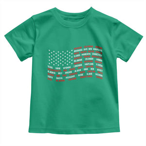 Vintage American Flag 50 States Toddler T Shirt Patriotic Gift TS12 Irish Green Print Your Wear