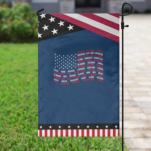 Vintage American Flag 50 States Garden Flag Patriotic Gift TS12 Classic Blue Black Print Your Wear