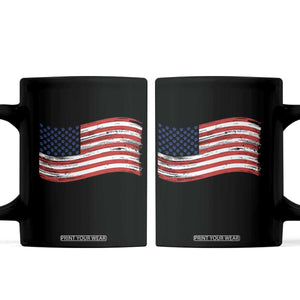 Vintage Patriotic American Flag Dog And Cat Paw Coffee Mug Gift For Pet Lover TS12 Black Print Your Wear