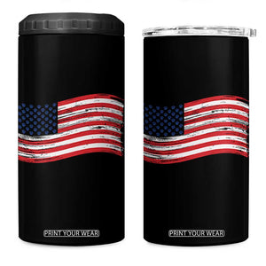 Vintage Patriotic American Flag Dog And Cat Paw 4 in 1 Can Cooler Tumbler Gift For Pet Lover TS12 One Size: 16 oz Black Print Your Wear