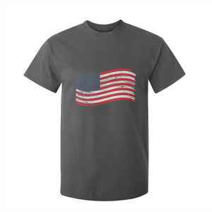 Vintage Patriotic American Flag Dog And Cat Paw T Shirt For Kid Gift For Pet Lover TS12 Dark Heather Print Your Wear