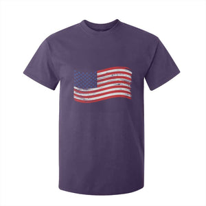 Vintage Patriotic American Flag Dog And Cat Paw T Shirt For Kid Gift For Pet Lover TS12 Purple Print Your Wear