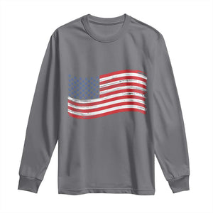 Vintage Patriotic American Flag Dog And Cat Paw Long Sleeve Shirt Gift For Pet Lover TS12 Charcoal Print Your Wear