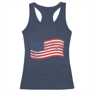 Vintage Patriotic American Flag Dog And Cat Paw Racerback Tank Top Gift For Pet Lover TS12 Navy Print Your Wear