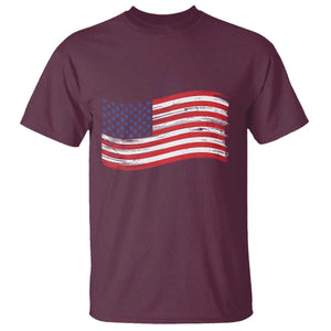 Vintage Patriotic American Flag Dog And Cat Paw T Shirt Gift For Pet Lover TS12 Maroon Print Your Wear
