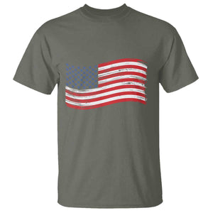 Vintage Patriotic American Flag Dog And Cat Paw T Shirt Gift For Pet Lover TS12 Military Green Print Your Wear