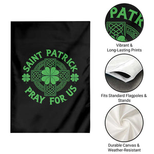 Saint Patrick Pray For Us Garden Flag St Patricks Day Celtic Cross TS12 Print Your Wear