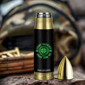 Saint Patrick Pray For Us Bullet Tumbler St Patricks Day Celtic Cross TS12 Print Your Wear