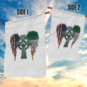 Patriotic Irish American Cross Garden Flag St Patricks Day Religious Gift TS12 Print Your Wear