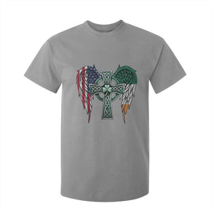 Patriotic Irish American Cross T Shirt For Kid St Patricks Day Religious Gift TS12 Sport Gray Print Your Wear