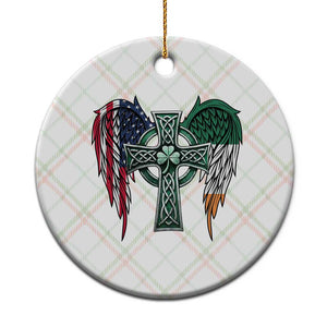 Patriotic Irish American Cross Ceramic Ornament St Patricks Day Religious Gift TS12 1pc Christmas Plaid Print Your Wear