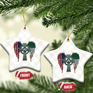 Patriotic Irish American Cross Ceramic Ornament St Patricks Day Religious Gift TS12 Print Your Wear