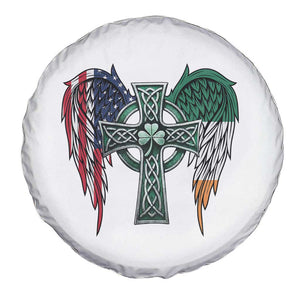 Patriotic Irish American Cross Spare Tire Cover St Patricks Day Religious Gift TS12 Print Your Wear