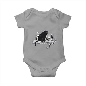 No Kings No Wars No Ice Cat Baby Onesie Political Humor Gift TS12 Sport Gray Print Your Wear