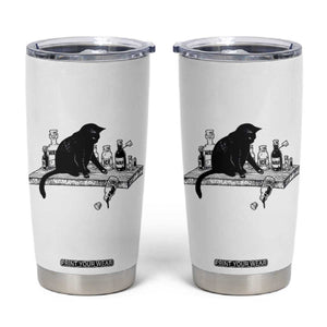 No Kings No Wars No Ice Cat Tumbler Cup Political Humor Gift TS12 White Print Your Wear