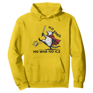 Funny Opossum Warrior Political Gift Hoodie No Kings No Wars No Ice TS12 Daisy Print Your Wear