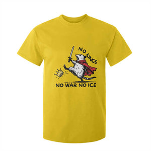 Funny Opossum Warrior Political Gift T Shirt For Kid No Kings No Wars No Ice TS12 Daisy Print Your Wear
