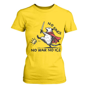 Funny Opossum Warrior Political Gift T Shirt For Women No Kings No Wars No Ice TS12 Daisy Print Your Wear