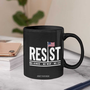No Kings No Wars No Ice Coffee Mug Anti Trump Political TS12 Print Your Wear