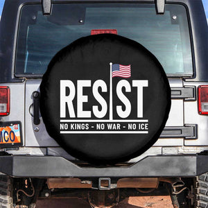 No Kings No Wars No Ice Spare Tire Cover Anti Trump Political TS12 No hole Black Print Your Wear