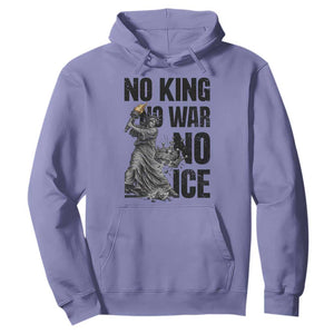 Statue Of Liberty Freedom Protest Hoodie No Kings No Wars No Ice TS12 Violet Print Your Wear