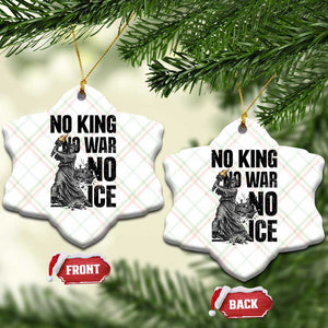 Statue Of Liberty Freedom Protest Ceramic Ornament No Kings No Wars No Ice TS12 Print Your Wear