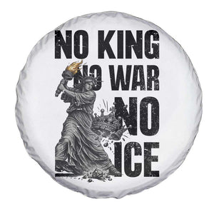 Statue Of Liberty Freedom Protest Spare Tire Cover No Kings No Wars No Ice TS12 Print Your Wear