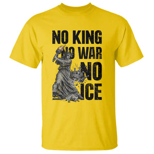 Statue Of Liberty Freedom Protest T Shirt No Kings No Wars No Ice TS12 Daisy Print Your Wear