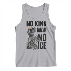 Statue Of Liberty Freedom Protest Tank Top No Kings No Wars No Ice TS12 Athletic Heather Print Your Wear