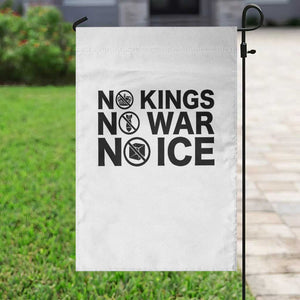 Anti Monarchy Political Garden Flag No Kings No Wars No Ice TS12 Print Your Wear