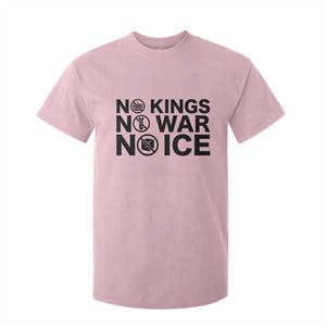 Anti Monarchy Political T Shirt For Kid No Kings No Wars No Ice TS12 Light Pink Print Your Wear