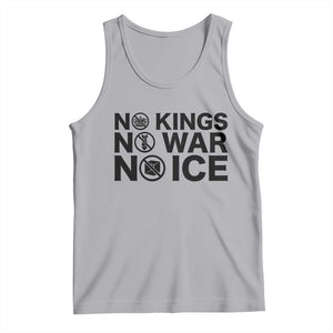Anti Monarchy Political Tank Top No Kings No Wars No Ice TS12 Athletic Heather Print Your Wear