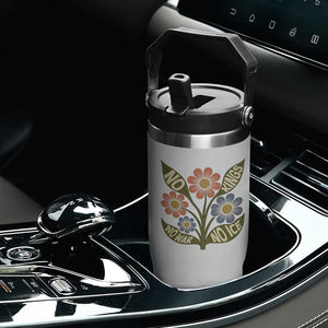 Wildflower Freedom Protest Flip Straw Tumbler No Kings No Wars No Ice TS12 Print Your Wear