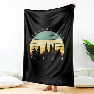Vintage Springfield Illinois Pride Throw Blanket Scenic Cityscape Gift TS12 Print Your Wear