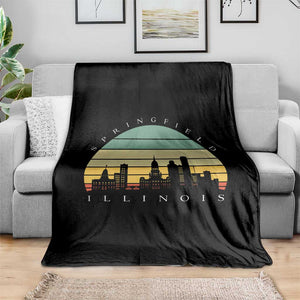 Vintage Springfield Illinois Pride Throw Blanket Scenic Cityscape Gift TS12 Print Your Wear